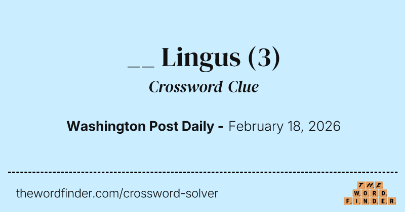 __ Lingus crossword clue image