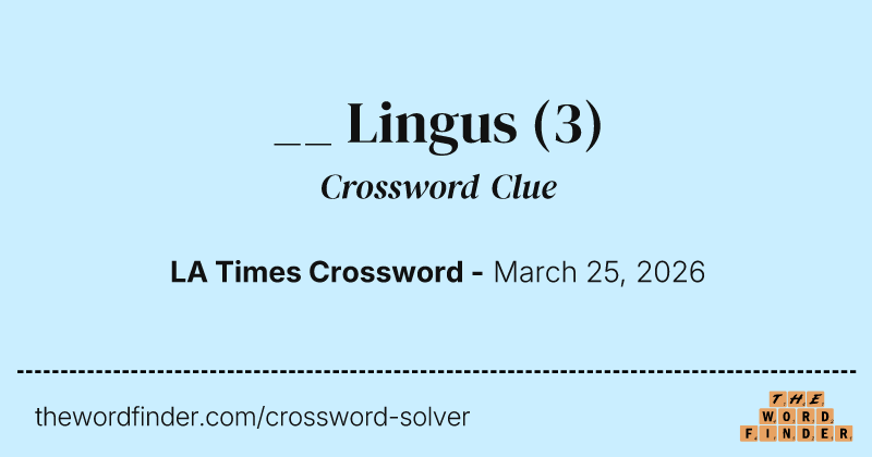 __ Lingus crossword clue image