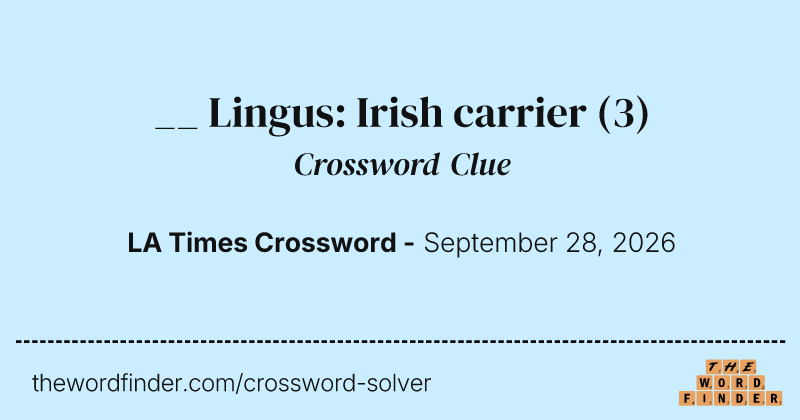 __ Lingus: Irish carrier crossword clue image