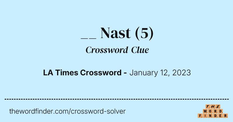 __ Nast crossword clue image
