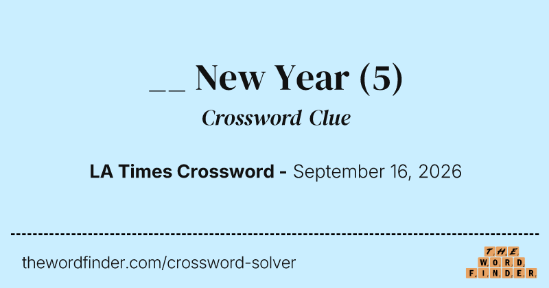 __ New Year crossword clue image