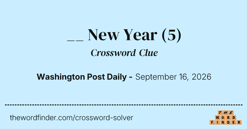 __ New Year crossword clue image