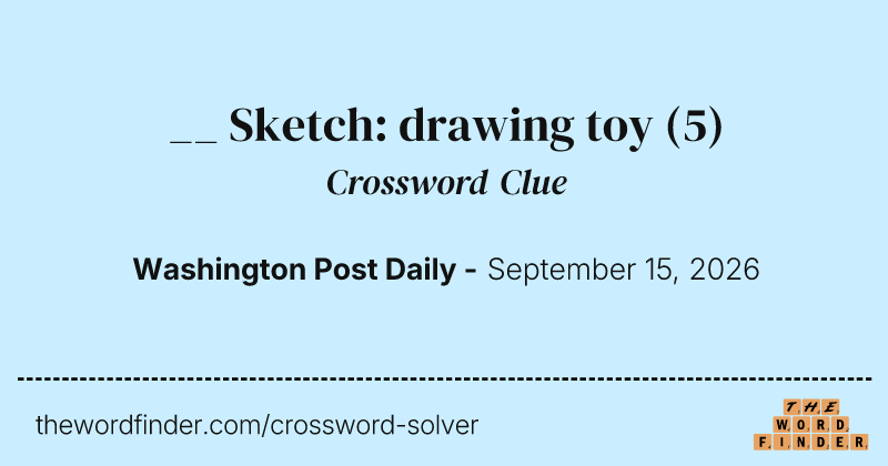__ Sketch: drawing toy crossword clue image