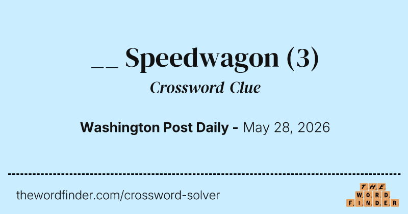 __ Speedwagon crossword clue image