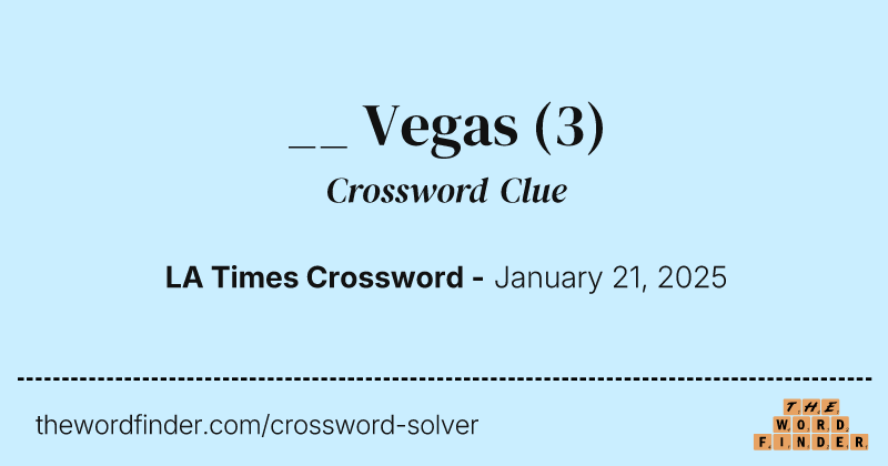__ Vegas crossword clue image