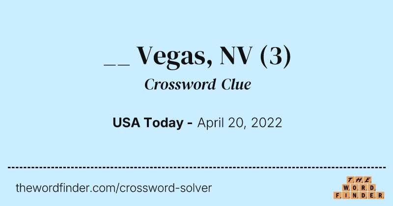 __ Vegas, NV crossword clue image