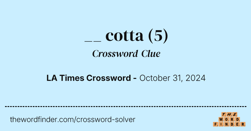 __ cotta crossword clue image