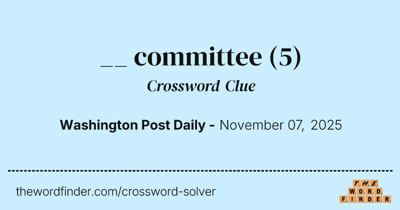 __ committee crossword clue image