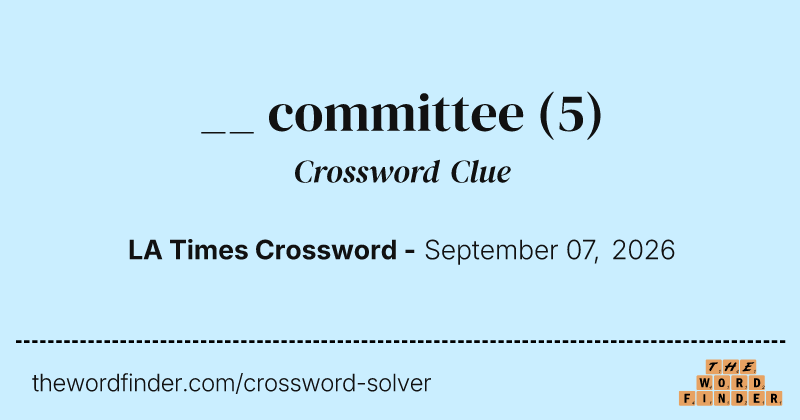__ committee crossword clue image