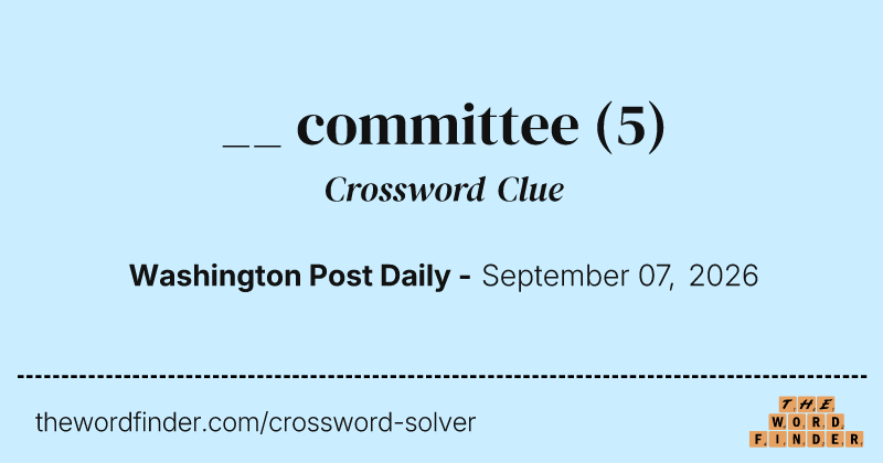 __ committee crossword clue image