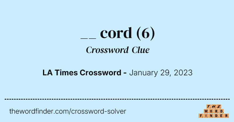__ cord crossword clue image