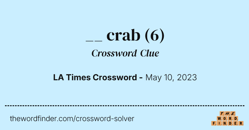 __ crab crossword clue image