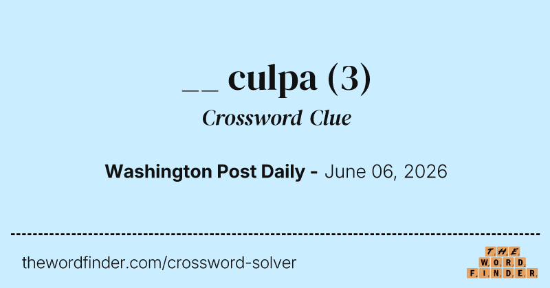 __ culpa crossword clue image