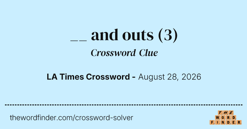 __ and outs crossword clue image
