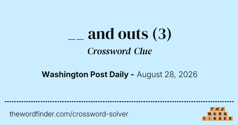 __ and outs crossword clue image