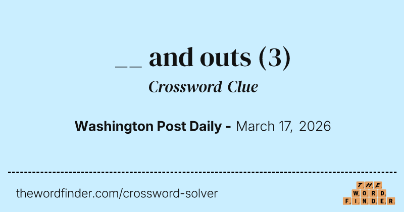 __ and outs crossword clue image