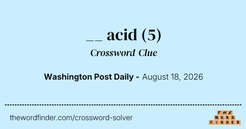 __ acid crossword clue image