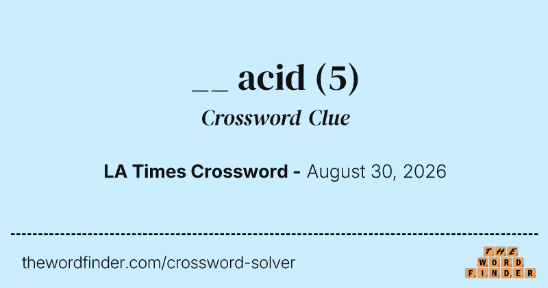 __ acid crossword clue image