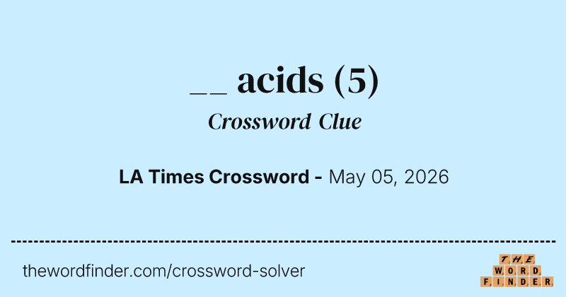 __ acids crossword clue image