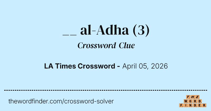 __ al-Adha crossword clue image