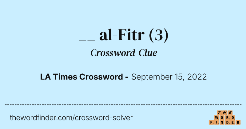 __ al-Fitr crossword clue image