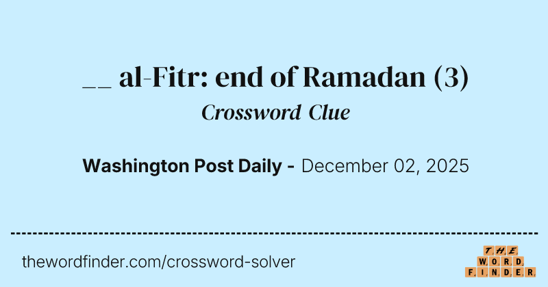 __ al-Fitr: end of Ramadan crossword clue image