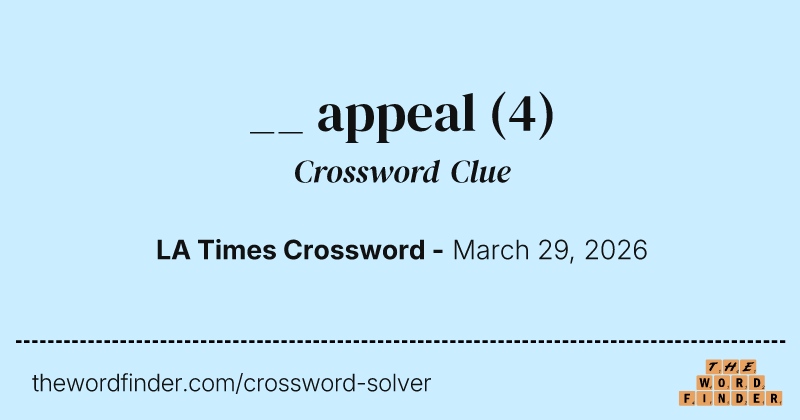 __ appeal crossword clue image