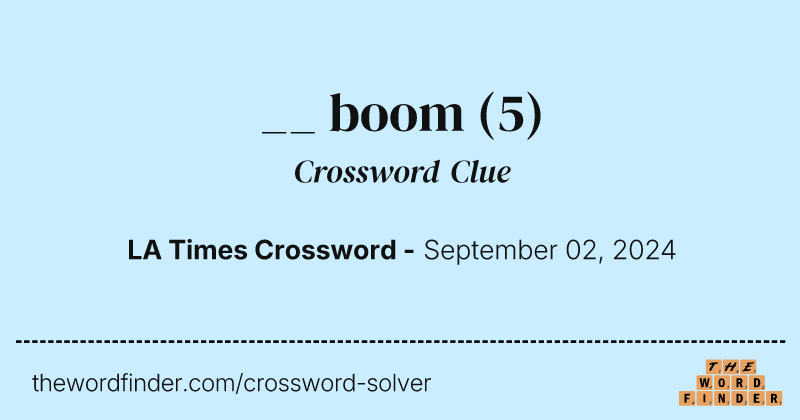 __ boom crossword clue image