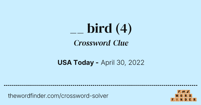 __ bird crossword clue image