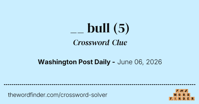 __ bull crossword clue image