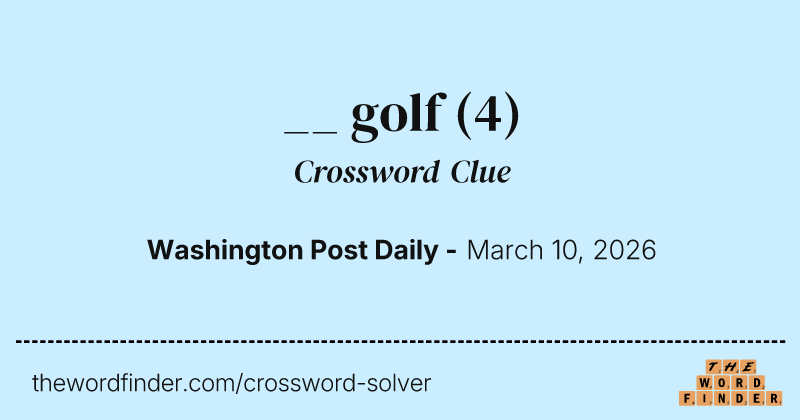 __ golf crossword clue image