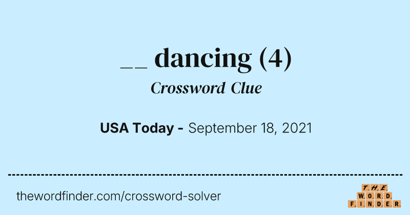 __ dancing crossword clue image