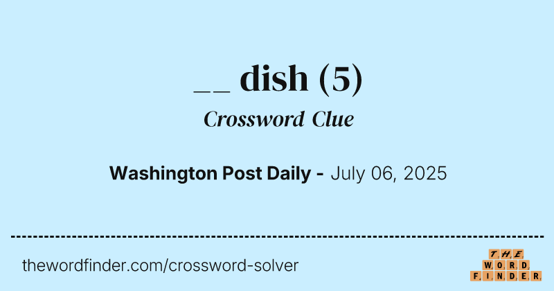 __ dish crossword clue image