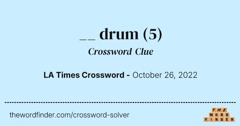__ drum crossword clue image