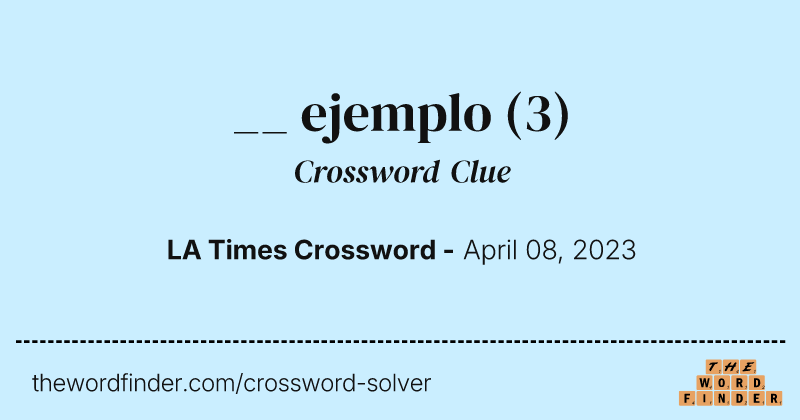 __ ejemplo crossword clue image