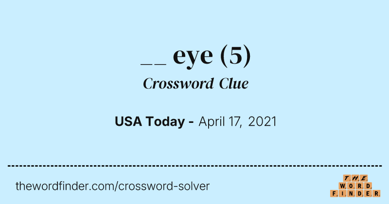 __ eye crossword clue image