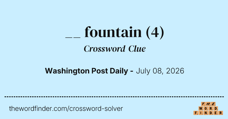 __ fountain crossword clue image