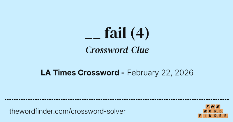 __ fail crossword clue image