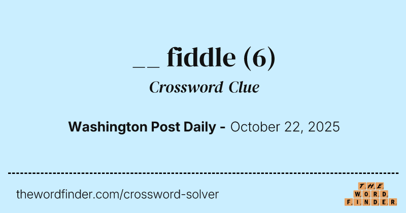 __ fiddle crossword clue image