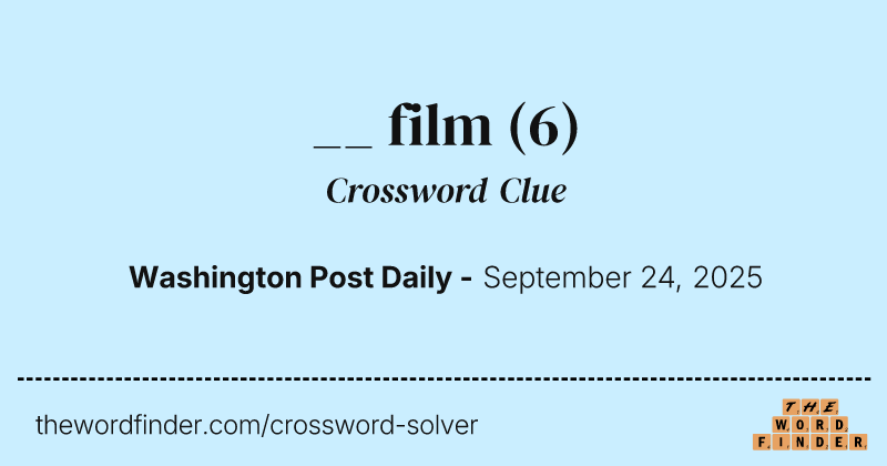 __ film crossword clue image