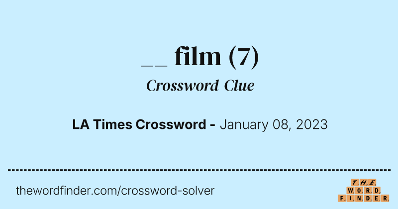 __ film crossword clue image