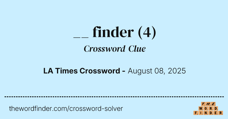 __ finder crossword clue image