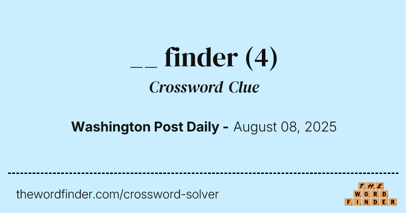 __ finder crossword clue image