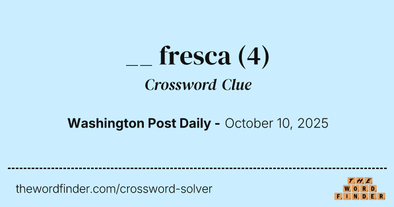 __ fresca crossword clue image