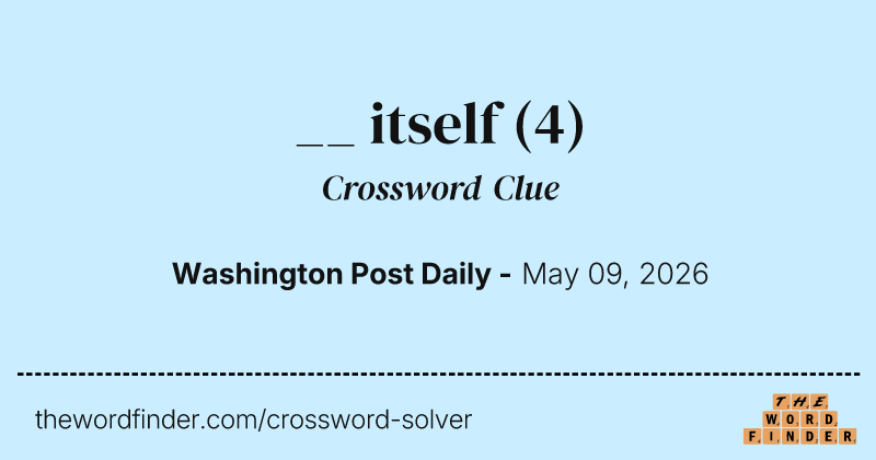 __ itself crossword clue image
