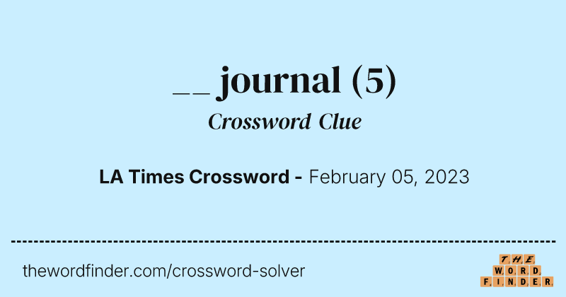 __ journal crossword clue image