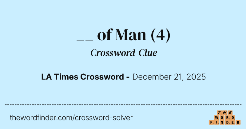 __ of Man crossword clue image
