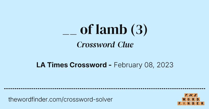 __ of lamb crossword clue image
