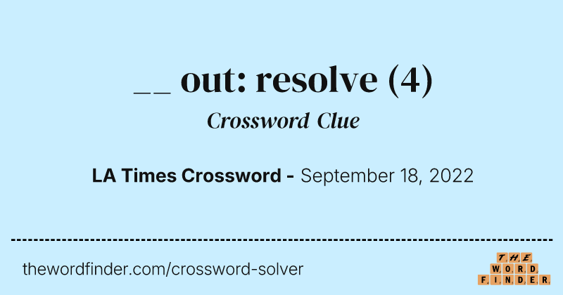 __ out: resolve crossword clue image