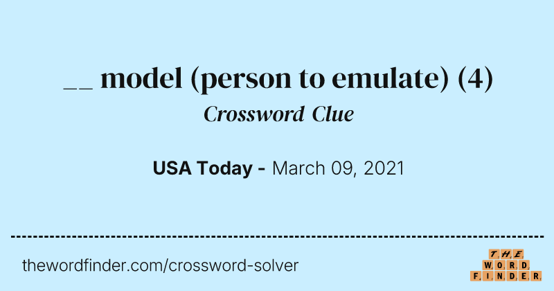 __ model (person to emulate) crossword clue image